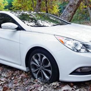 165 Hyundai Sonata біла 2013 оренда авто — Весільний кортеж