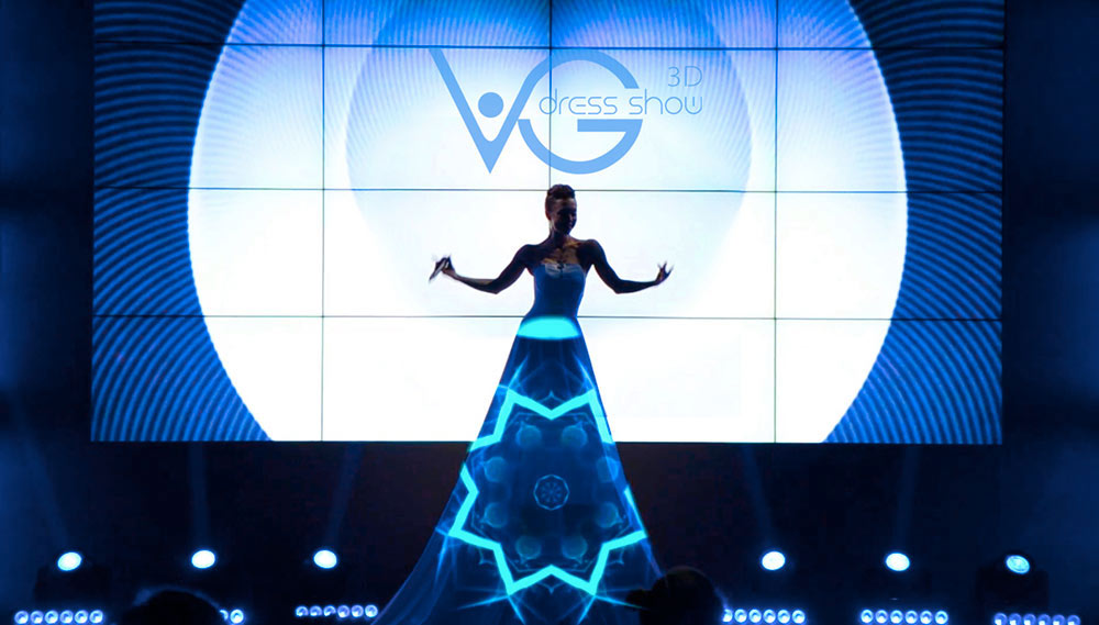 3D платье "VG show" — логотип