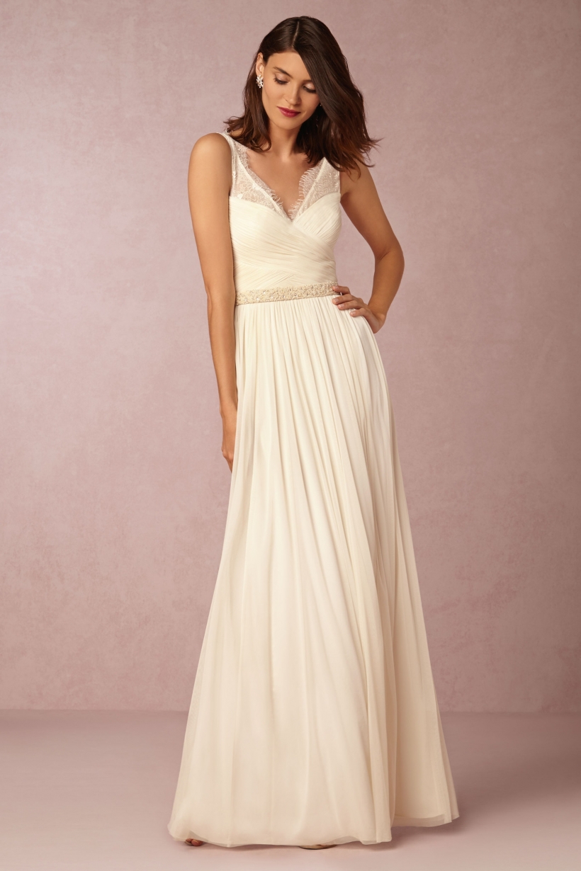 BHLDN FLEUR DRESS in White — BHLDN