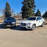 Весільний кортеж BMW X6 чорного і білого