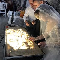 Пісочна анімація весілля день народження