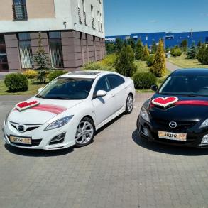 Mazda 6 (біла і чорна) 2011 Автомобильный кортеж на свадьбу