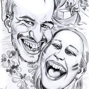 Шаржі, карикатури замовити в Дарії Тим Шоу та розваги на ваше весілля