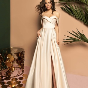 Атласна весільна сукня OLYA MAK