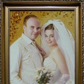 Yantar Art картина з янтаря(бурштину) по фото Подарки на свадьбу