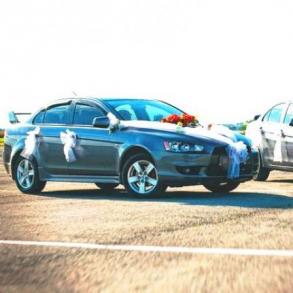 Весільний кортеж Mitsubishi Lancer X Автомобильный кортеж на свадьбу